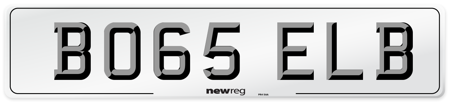 BO65 ELB Number Plate from New Reg
